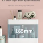 Τροχήλατη Ραφιέρα - Καρότσι Τεσσάρων Επιπέδων με 4 Καλάθια & Ροδάκια - Τρόλεϊ Οργάνωσης, Διακόσμησης 80x40x12.5cm - Λευκό