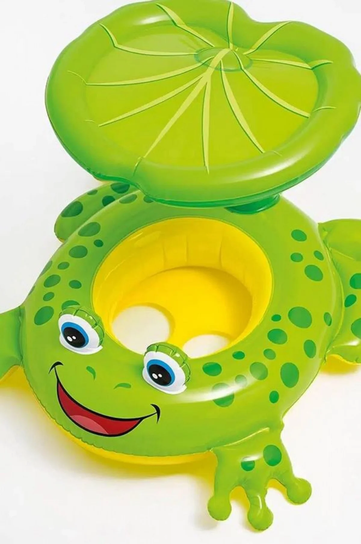 Βρεφικό - Παιδικό Φουσκωτό Σωσίβιο με Λαβές & Σκίαστρο Σχέδιο Μανιτάρι 98cm Μπλε – Beach Inflatable Mushroom