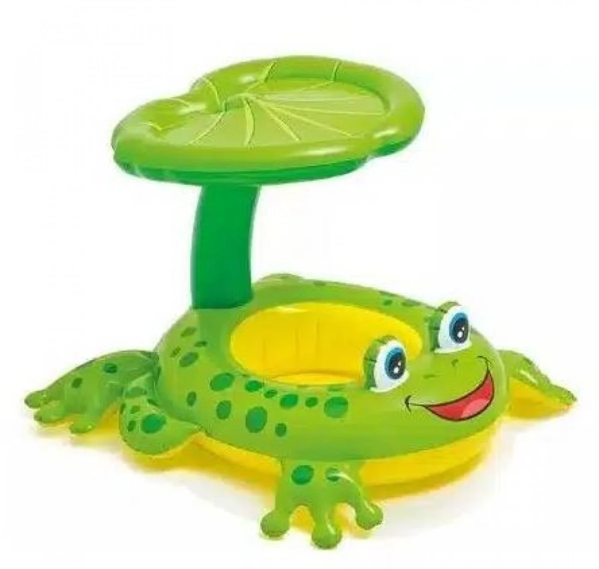 Βρεφικό - Παιδικό Φουσκωτό Σωσίβιο με Λαβές & Σκίαστρο Σχέδιο Μανιτάρι 98cm Μπλε – Beach Inflatable Mushroom