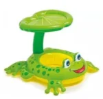 Βρεφικό - Παιδικό Φουσκωτό Σωσίβιο με Λαβές & Σκίαστρο Σχέδιο Μανιτάρι 98cm Μπλε – Beach Inflatable Mushroom