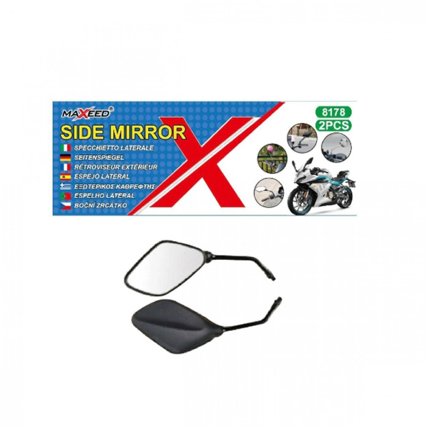 Καθρέφτες Μηχανής 2 Τεμάχια F8mm Καθρέφτες Μηχανής 2 Τεμάχια F8mm