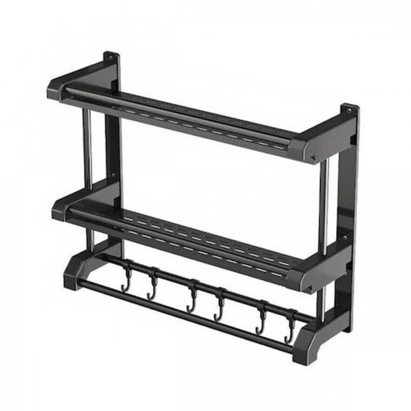 Ανοξείδωτη Κρεμάστρα Μπάνιου-Κουζίνας με 2 ράφια Αποθήκευσης 50x38x15cm Ανοξείδωτη Κρεμάστρα Μπάνιου-Κουζίνας με 2 ράφια Αποθήκευσης 50x38x15cm