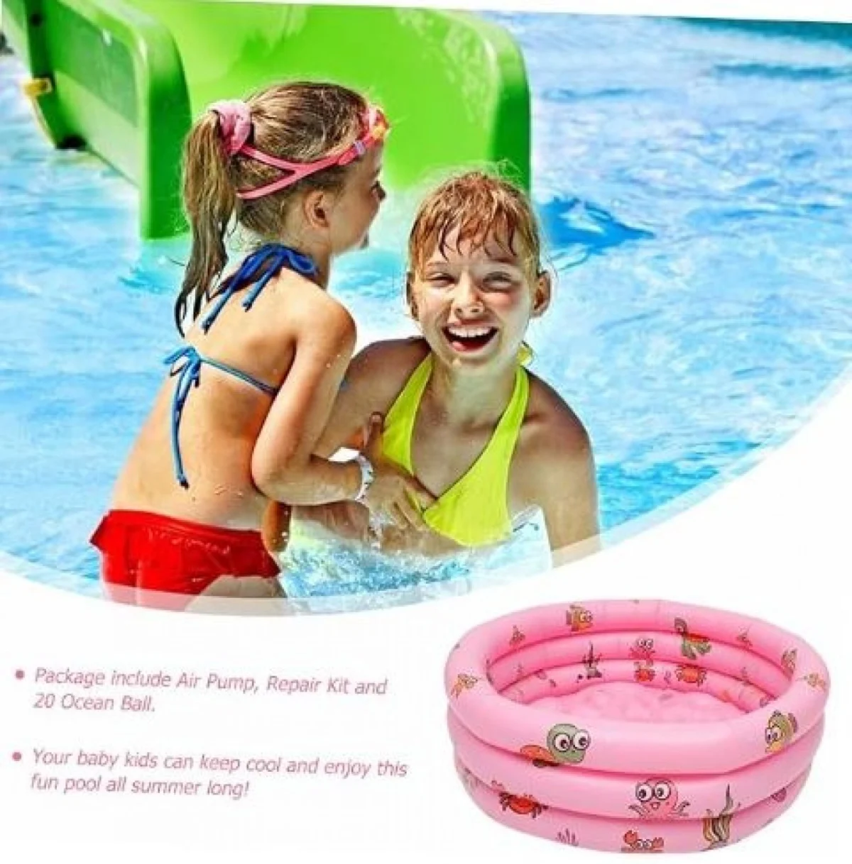 Μεγάλη Παιδική Πισίνα Φουσκωτή 210x150x60cm Μπλε - Swimming Pool