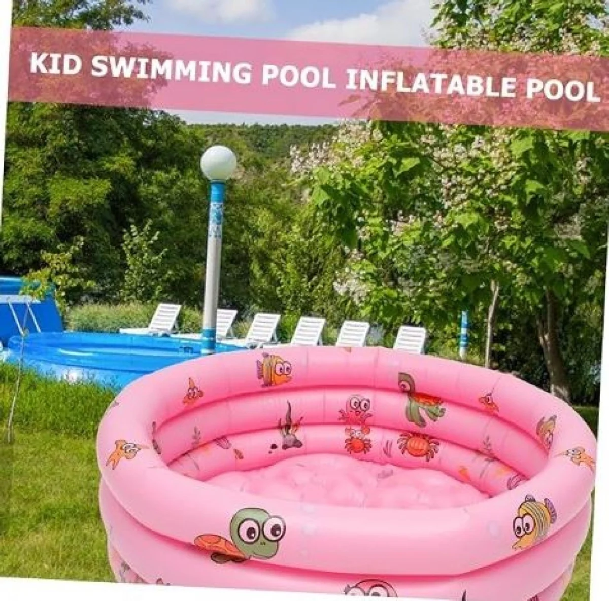 Μεγάλη Παιδική Πισίνα Φουσκωτή 210x150x60cm Μπλε - Swimming Pool