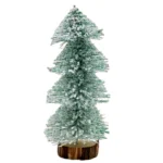 Χριστουγεννιάτικο Δέντρο 20cm Χιονισμένο με Ξύλινη Βάση