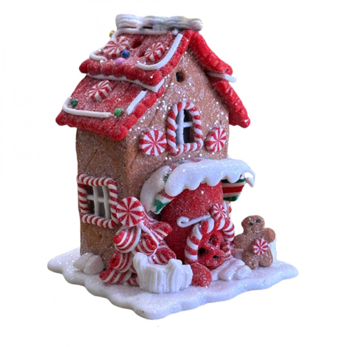 Χριστουγεννιάτικο Διακοσμητικό Σπιτάκι με Γλυφιτζούρια & Χιονάνθρωπο 13x10.5x10.5cm Χριστουγεννιάτικο Διακοσμητικό Σπιτάκι με Γλυφιτζούρια & Χιονάνθρωπο 13x10.5x10.5cm