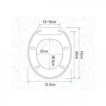 Καπάκι Λεκάνης Πλαστικό Λευκό 35.3x45cm