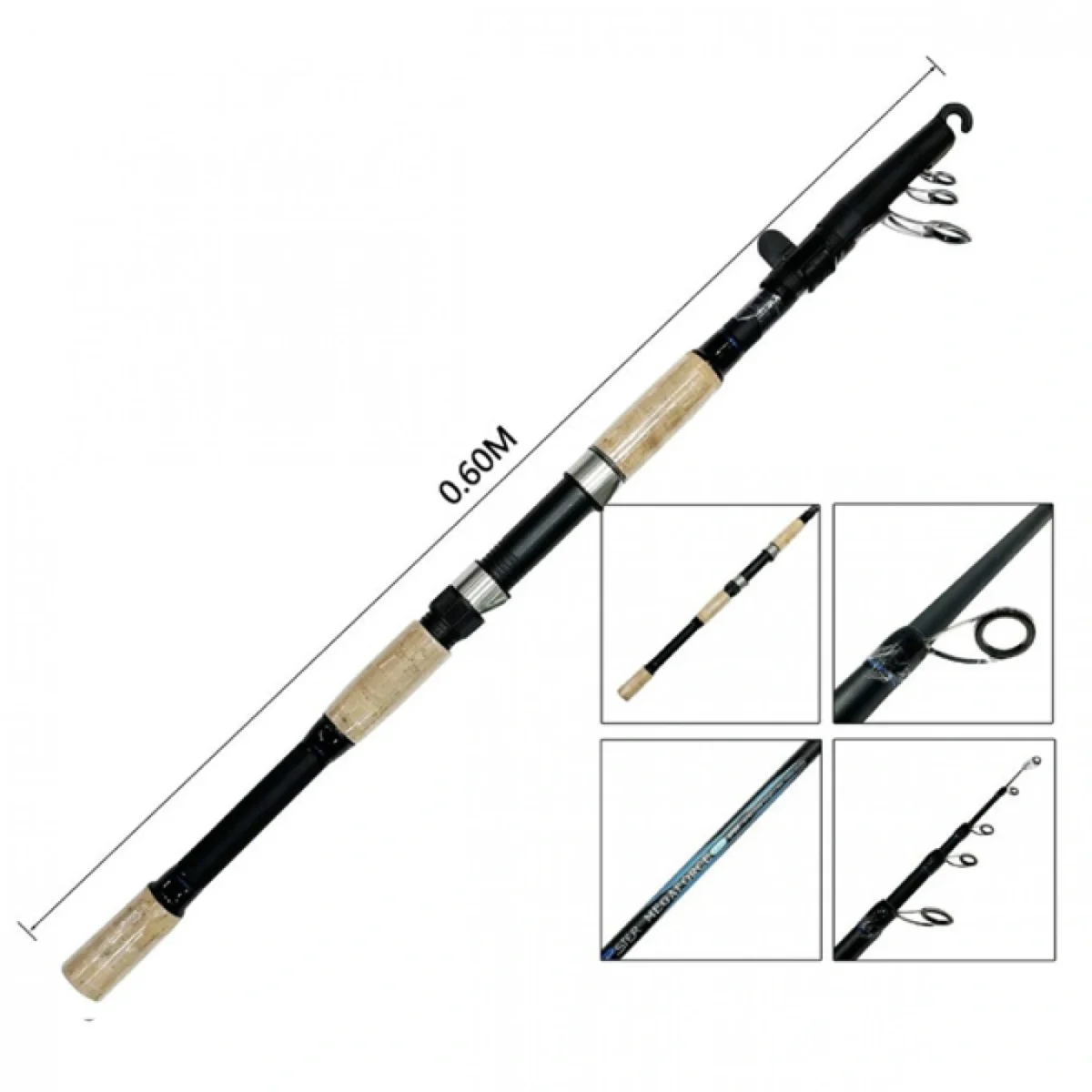 Τηλεσκοπικό Καλάμι Ψαρέματος Spinning 2,10m - Ιδανικό για Αρχάριους και Προχωρημένους