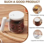 Γυάλινη Κούπα 400ml με Αυτόματο Αναδευτήρα και Καπάκι USB – Λευκό Self Stirring Mug