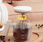 Γυάλινη Κούπα 400ml με Αυτόματο Αναδευτήρα και Καπάκι USB – Λευκό Self Stirring Mug