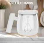 Γυάλινη Κούπα 400ml με Αυτόματο Αναδευτήρα και Καπάκι USB – Λευκό Self Stirring Mug