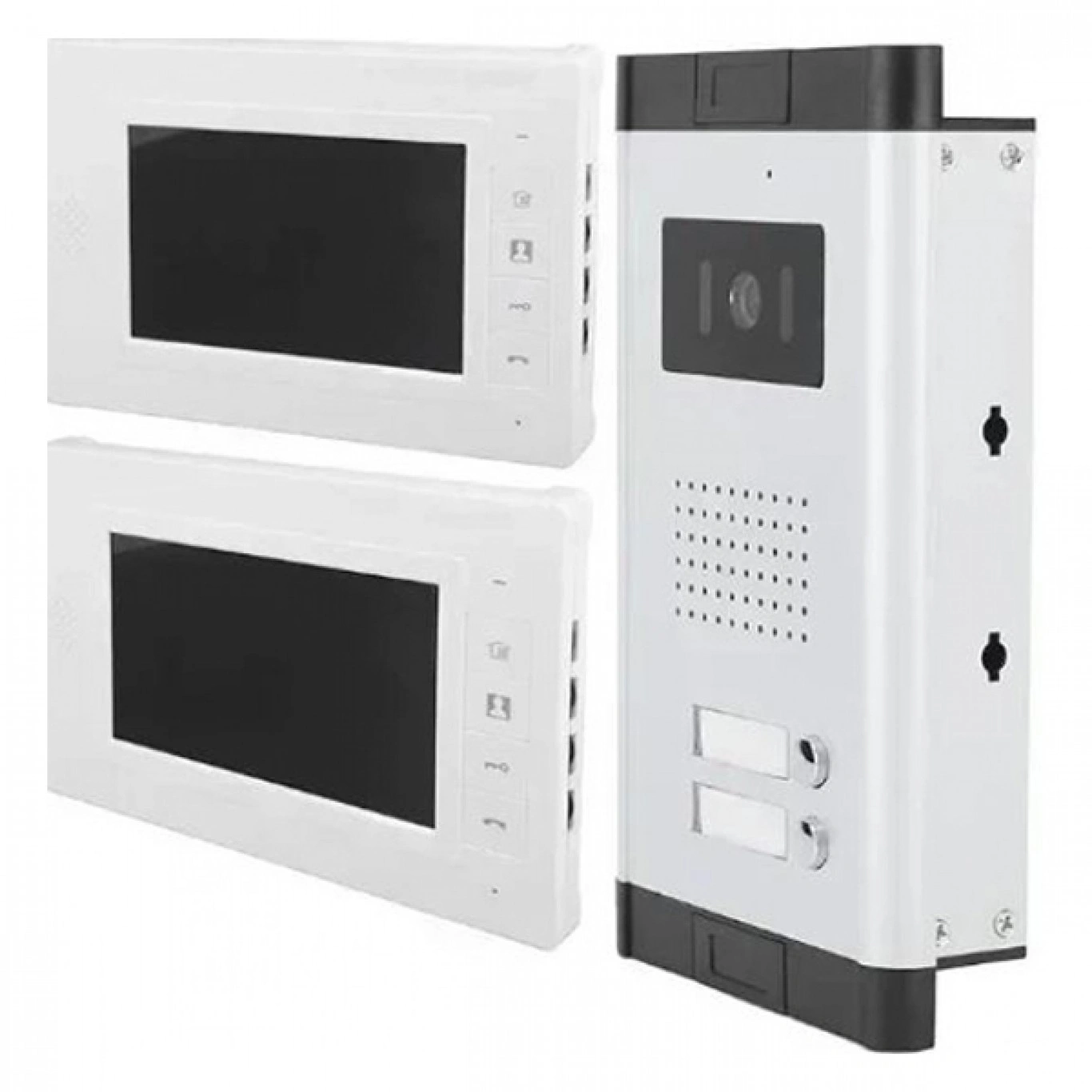 Κιτ Θυροτηλέφωνου με 2 Εγχρωμες Θυροτηλεοράσεις LCD 7” και 1 Κουδούνι με Υπέρυθρη Κάμερα Κιτ Θυροτηλέφωνου με 2 Εγχρωμες Θυροτηλεοράσεις LCD 7” και 1 Κουδούνι με Υπέρυθρη Κάμερα