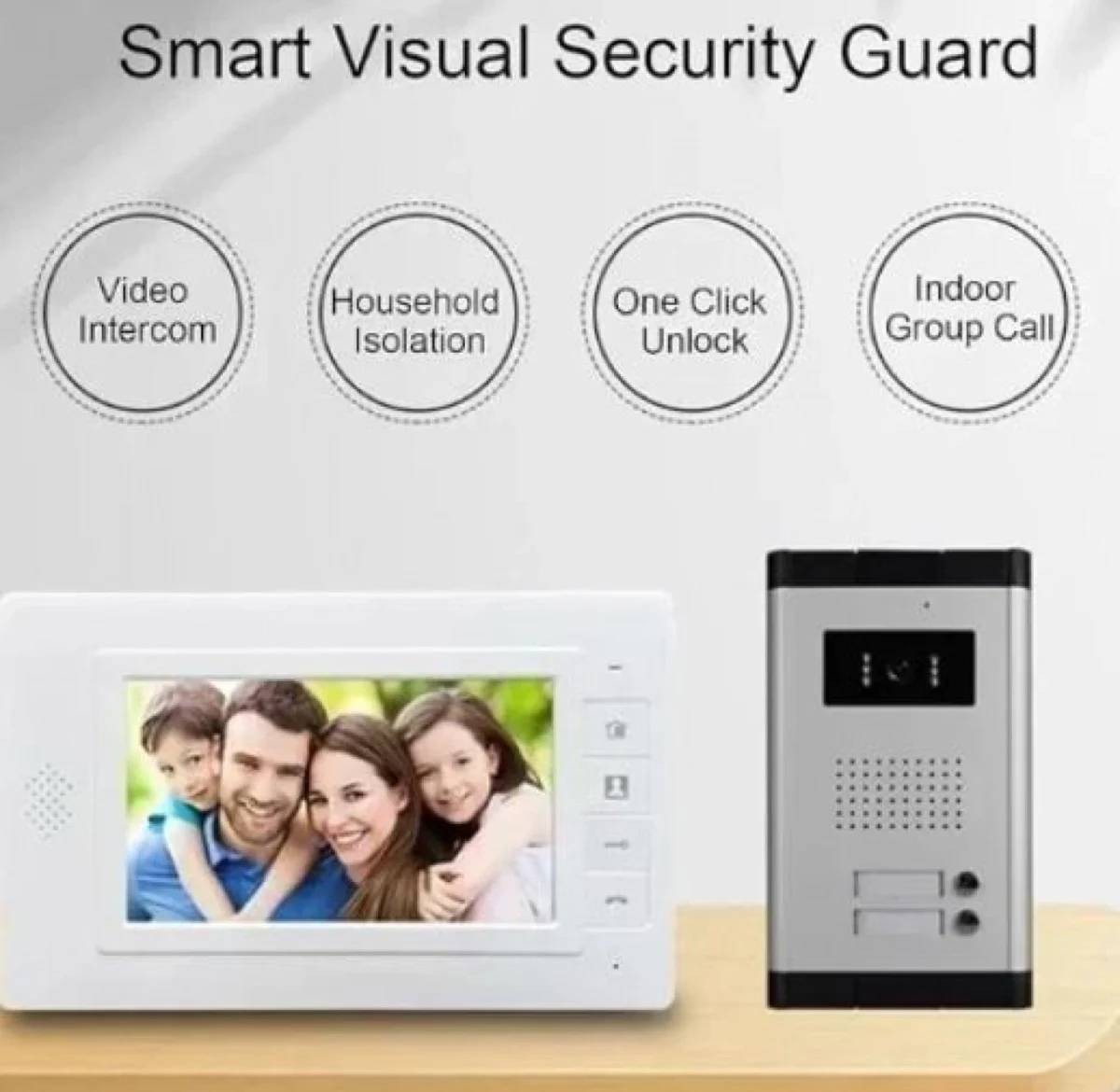 Κιτ Θυροτηλέφωνου με 2 Εγχρωμες Θυροτηλεοράσεις LCD 7” και 1 Κουδούνι με Υπέρυθρη Κάμερα