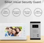 Κιτ Θυροτηλέφωνου με 2 Εγχρωμες Θυροτηλεοράσεις LCD 7” και 1 Κουδούνι με Υπέρυθρη Κάμερα