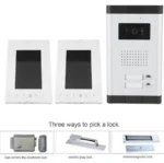 Κιτ Θυροτηλέφωνου με 2 Εγχρωμες Θυροτηλεοράσεις LCD 7” και 1 Κουδούνι με Υπέρυθρη Κάμερα