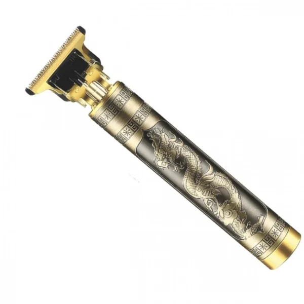 LW-148 Επαγγελματική Επαναφορτιζόμενη Κουρευτική Μηχανή Ρυθμιζόμενου Μήκους Κοπής - Χρυσή με Ανάγλυφο Δράκο