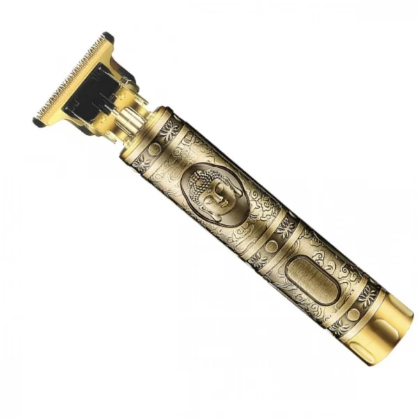 LW-148 Επαγγελματική Επαναφορτιζόμενη Κουρευτική Μηχανή Ρυθμιζόμενου Μήκους Κοπής - Χρυσή με Κεφάλι Βούδα