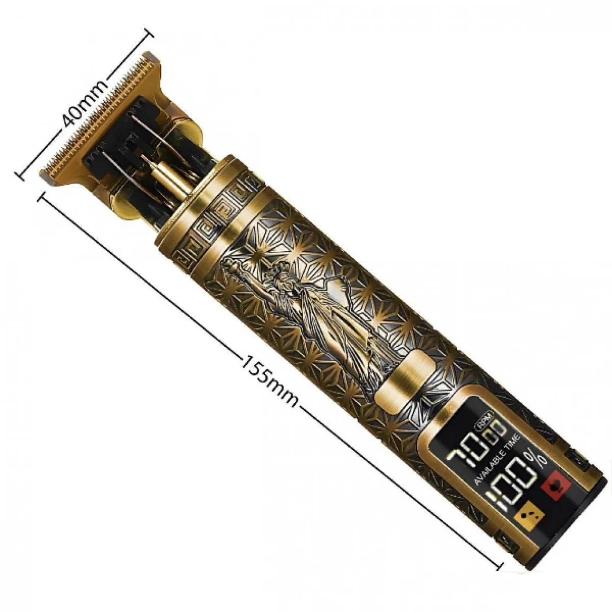 LW-151 Επαγγελματική Επαναφορτιζόμενη Κουρευτική Μηχανή Ρυθμιζόμενου Μήκους Κοπής με Ψηφιακή Ενδειξη Μπαταρίας