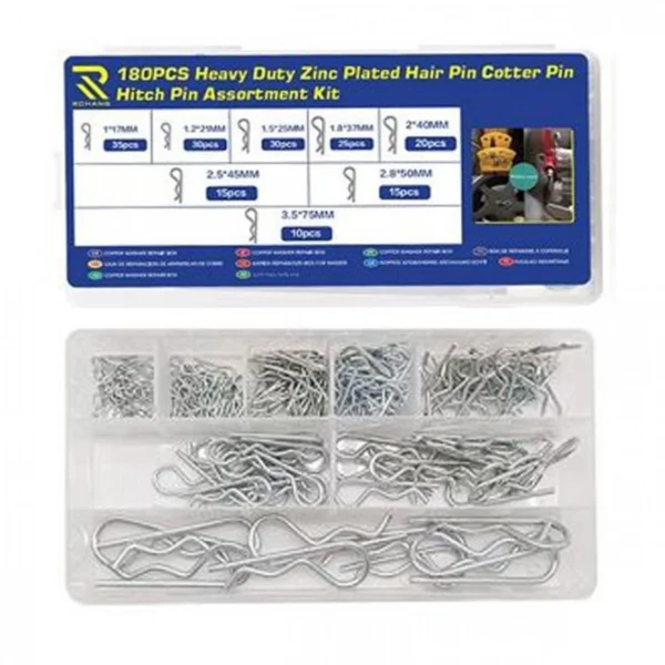 Σετ Κυματιστές Κοπίλιες σε 8 Διαφορετικά Μεγέθη 180 Τεμαχίων σε Κασετίνα