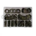 Μεταλλικές Ροδέλες Στεγανοποίησης με Εσωτερικό Καουτσούκ O-Ring 10 Μεγέθη 180τμχ σε Κασετίνα