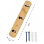 Ανοξείδωτη Mαύρη Ματ Κρεμάστρα με 4 Γαντζάκια 35x13εκ