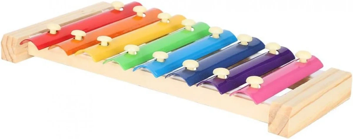 Ξύλινο Μεταλλόφωνο με Χρωματιστά Πλήκτρα 12x24cm
