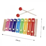 Ξύλινο Μεταλλόφωνο με Χρωματιστά Πλήκτρα 12x24cm