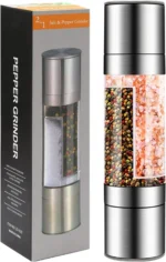 Διπλός Χειροκίνητος Μύλος Μπαχαρικών/Αλατιού/Πιπεριού 22cm