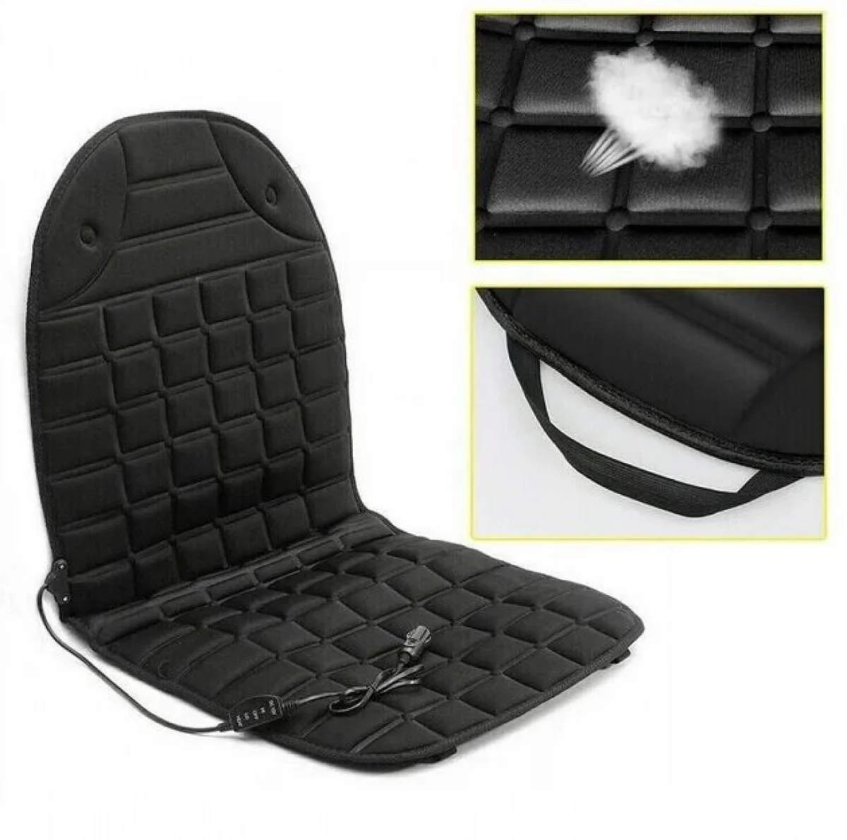 Θερμαινόμενο Κάλυμμα Καθίσματος Αυτοκινήτου 12v Μαύρο