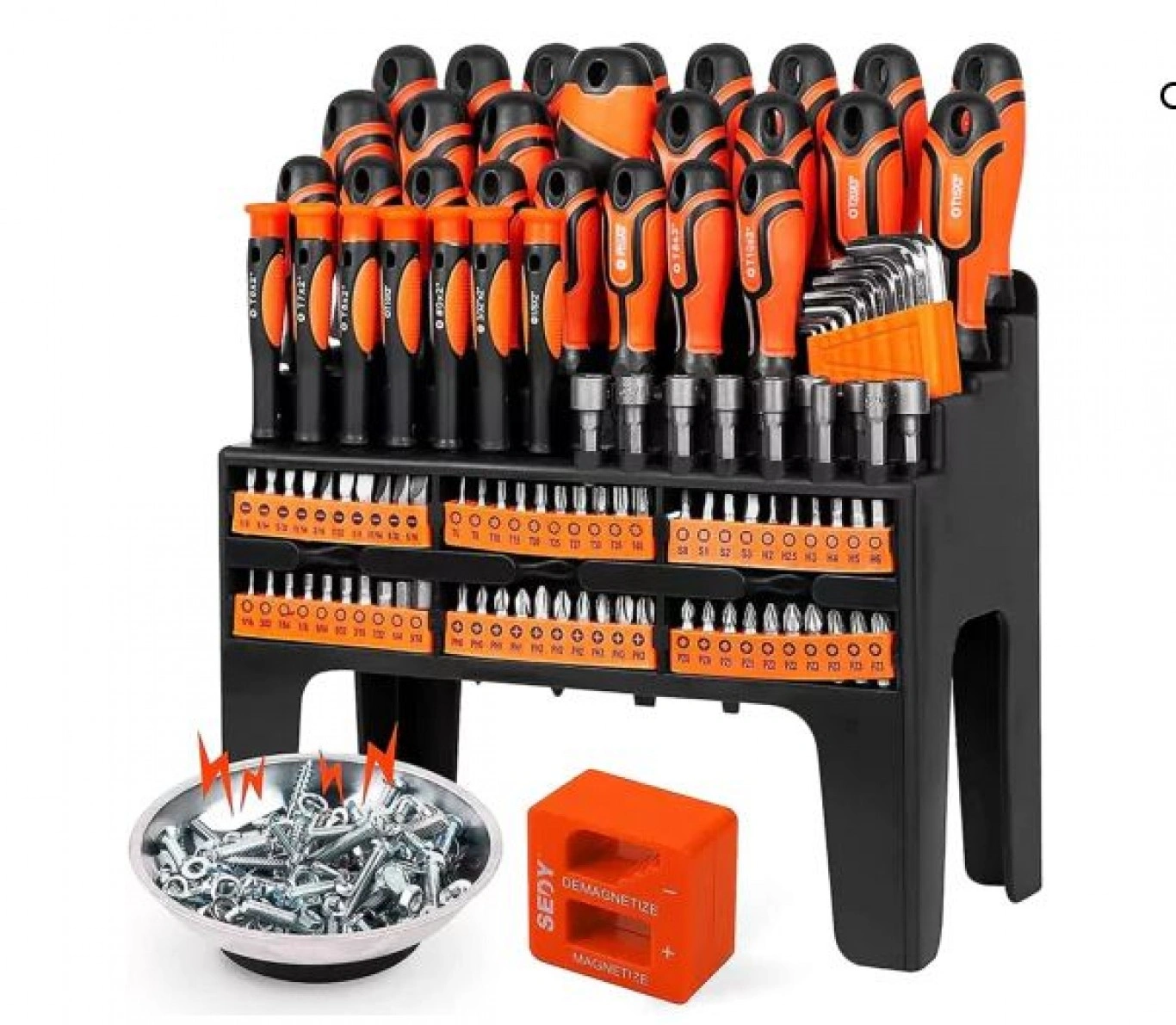 Σετ 100 Μαγνητικών Κατσαβιδιών από Ανοξείδωτο Χάλυβα με Ραφιέρα - Βάση Σετ 100 Μαγνητικών Κατσαβιδιών από Ανοξείδωτο Χάλυβα με Ραφιέρα - Βάση