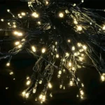 Ηλιακά Χριστουγεννιάτικα Λαμπάκια LED Εξωτερικού Χώρου (100 Λαμπάκια) με Φωτοβολταϊκό Πάνελ - 10m Θερμού Φωτισμού