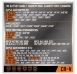 Σετ 100 Μαγνητικών Κατσαβιδιών από Ανοξείδωτο Χάλυβα με Ραφιέρα - Βάση