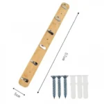 Ξύλινη Κρεμάστρα Τοίχου 6 Θέσεων 57X5cm