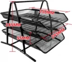 Μεταλλικος Δίσκος - Συρταριέρα Αχειοθέτησης Εγγράφων 3 Θέσεων 28.5x35x29.5cm