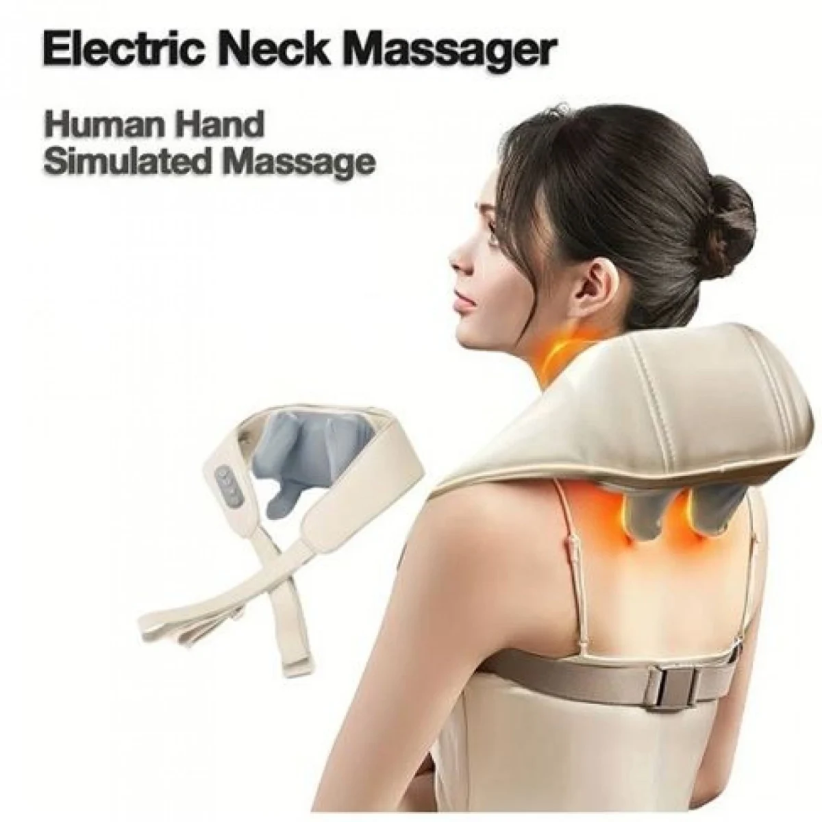 UltraPro Συσκευή με 16 Κεφαλές Shiatsu Μασάζ για Πόνους στην Πλάτη - Αυχένα - Όλου του Σώματος με Υπέρυθρη Ακτινοβολία Μαύρο