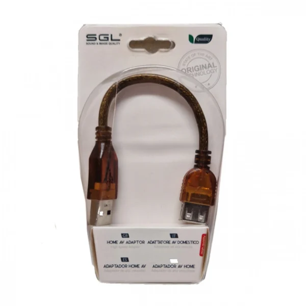 Καλώδιο Usb 2.0 - USB-A-MALE/USB-A-FEMALE 10cm