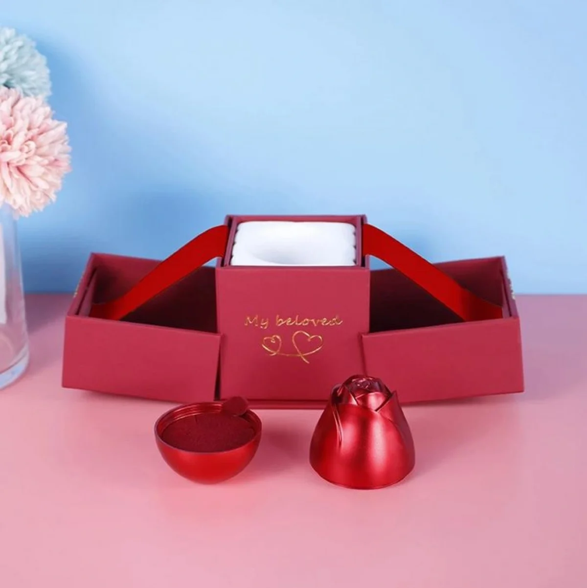 Κουτί Εκπληξη με Τριαντάφυλλο