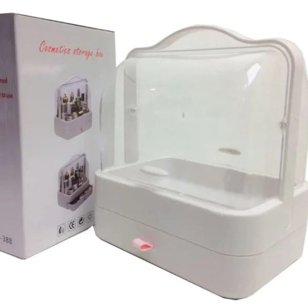 Πολυλειτουργική Περιστρεφόμενη Κοσμηματοθήκη - Μπιζουτιέρα - Κουτί Αποθήκευσης 4 Επιπέδων Διάφανη 16x11.5cm