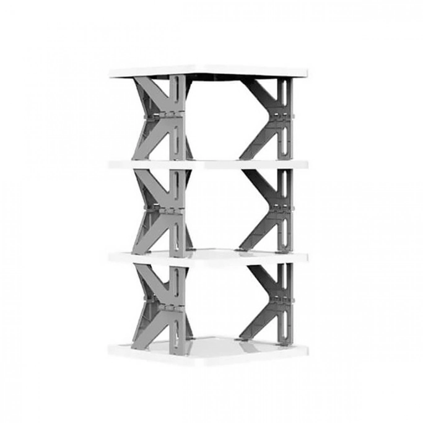 Πτυσσόμενη παπουτσοθήκη με 4 επίπεδα Γκρι Πτυσσόμενη παπουτσοθήκη με 4 επίπεδα Γκρι