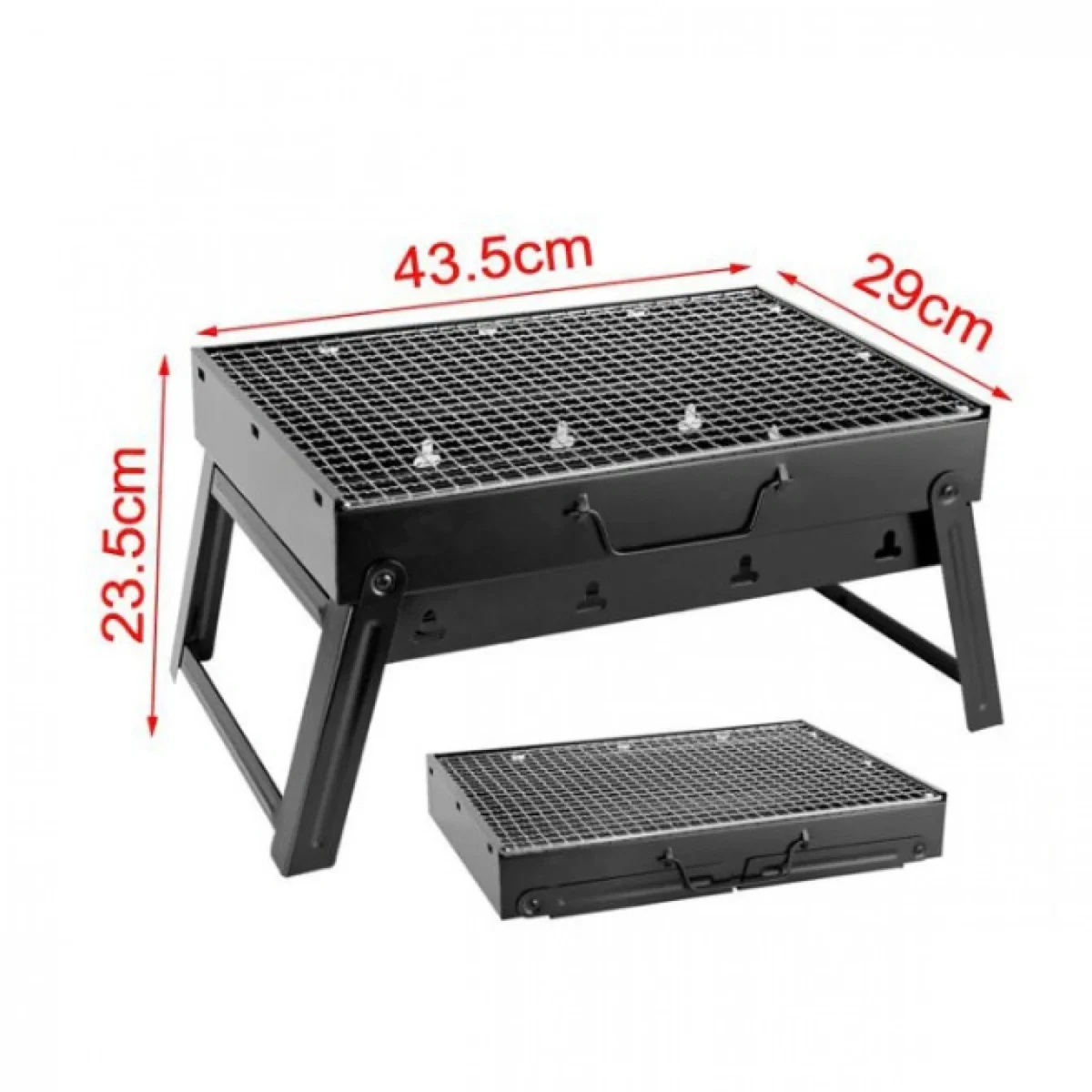 Φορητή Αναδιπλούμενη Ψησταριά 43x30x22.5cm BBQ για Barbeque σε μέγεθος χαρτοφύλακα - Mini Μικρή Μεταλλική Ψηστιέρα