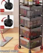 Τρόλεϊ Κουζίνας Μεταλλικό 4 Θέσεων & 1 Ράφι 27x27x78,5cm Next