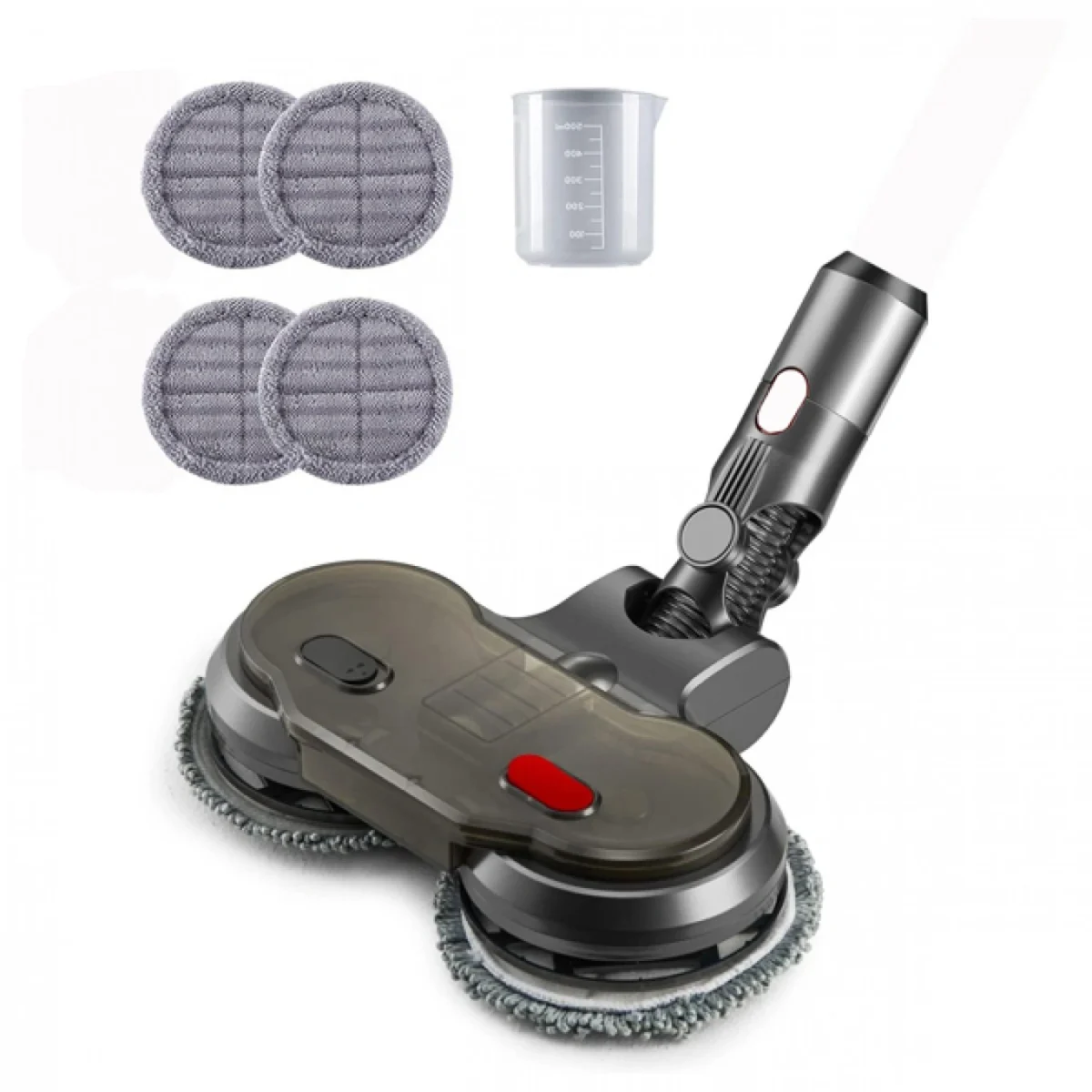 Εξάρτημα Σφουγγαρίστρας για Ηλεκτρική Σκούπα Dyson V7 V8 V10 V11 με 2 Περιστρεφόμενες Κεφαλές και 4 Πανάκια