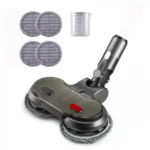 Εξάρτημα Σφουγγαρίστρας για Ηλεκτρική Σκούπα Dyson V7 V8 V10 V11 με 2 Περιστρεφόμενες Κεφαλές και 4 Πανάκια