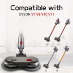 Εξάρτημα Σφουγγαρίστρας για Ηλεκτρική Σκούπα Dyson V7 V8 V10 V11 με 2 Περιστρεφόμενες Κεφαλές και 4 Πανάκια