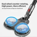 Εξάρτημα Σφουγγαρίστρας για Ηλεκτρική Σκούπα Dyson V7 V8 V10 V11 με 2 Περιστρεφόμενες Κεφαλές και 4 Πανάκια