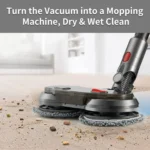 Εξάρτημα Σφουγγαρίστρας για Ηλεκτρική Σκούπα Dyson V7 V8 V10 V11 με 2 Περιστρεφόμενες Κεφαλές και 4 Πανάκια