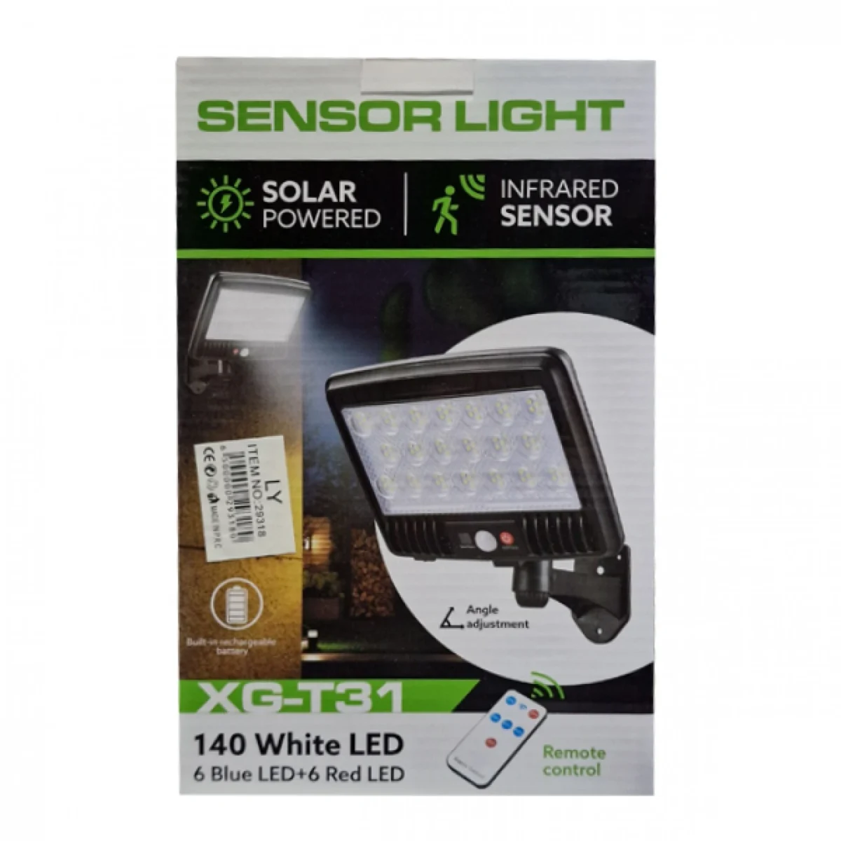 XG-T31 Ηλιακός Προβολέας LED RGB με Αισθητήρα Κίνησης και Τηλεχειριστήριο