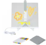 Επιτραπέζιος Φωτιζόμενος Ακρυλικός Πίνακας Σημειώσεων USB με Πλαστική Βάση 20x20cm