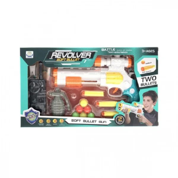 Παιδικό Παιχνίδι Πιστόλι - Εκτοξευτής με 3 Βέλη και 6 Σφαίρες
