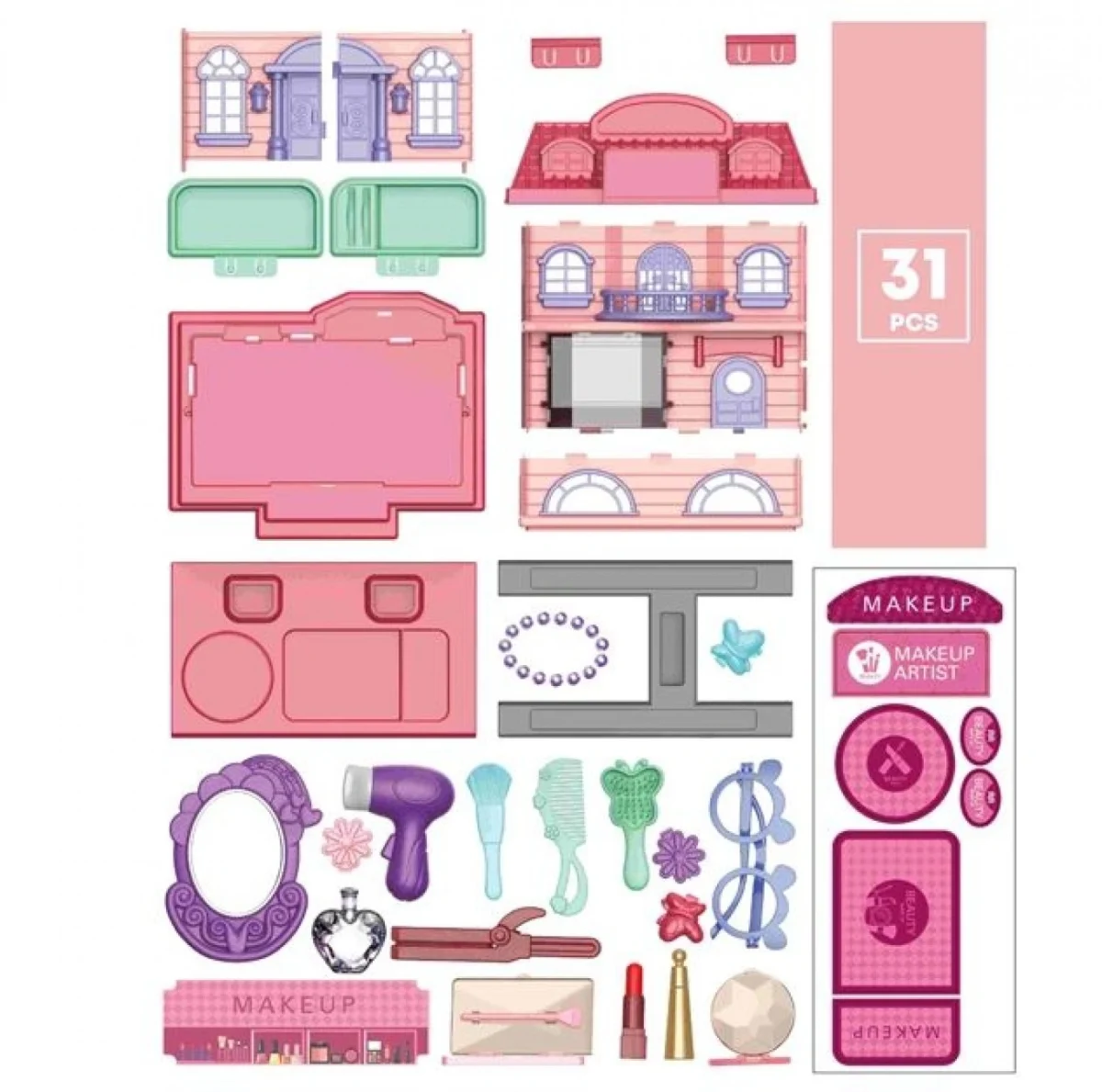 Παιχνίδι Μίμησης Σετ Σπίτι - Δωμάτιο Μακιγιάζ